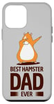 Coque pour iPhone 12 mini Best Hamster Dad Ever Dabbing Hamster doré