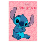 Lilo & Stitch Disney Rosa Filt Fleecefilt 100x140cm Multifärg
