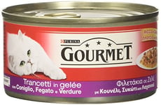 Gourmet Gelee Cat Food, Rabbit/Liver/Vegetables, 195 g