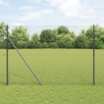 Svetsat Trådstängsel med 7 Pollar Grå 1,4x50 m Stål