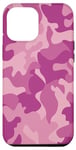 iPhone 15 Plus Cute Pink Camouflage Watercolor Case Girly Pink For Her Case