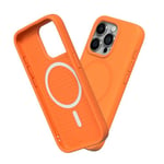 RhinoShield Coque Compatible avec [iPhone 15 Pro Max] | SolidSuit Compatible avec Magsafe - Coque Fine avec Technologie d'absorption des Chocs et Finition Premium Mate - Orange