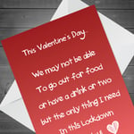 Valentines Day Card 2021 Lockdown Poem Card For Boyfriend Girlfriend Husband