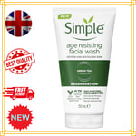 Simple Regeneration Age Resisting with green tea and prebiotic Facial Wash for