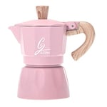 Senmubery Coffee Maker Aluminum Mocha Espresso Percolator Pot Coffee Maker Moka Pot 6Cup Stovetop Coffee Maker 300Ml(Pink)