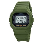 Digital watch för män SKMEI Classic vattentät watch med larmstoppur Countdown LED green,white
