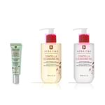 Erborian - Lot de 3 produits : 1 Crème Teintée Anti-Rougeur CC Red Correct - Vert + 2 Centella Cleansing Oil - Rouge - Cosmétique Coréen