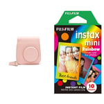 instax 70100146236 mini 11 camera case, Blush Pink & Rainbow Mini Film, 10 Shot Pack