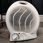 2KW Upright Portable Lightweight Electric Fan Heater with Adjustable Thermostat