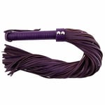 Bondage BDSM Flogger Whip Large Purple Leather Tails Bound Handle Couples 