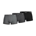 Hugo Boss Men's 3-pack Cotton Trunks, New Grey/Charcoal/Black, XXL UK