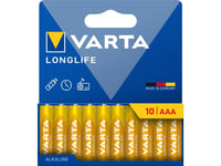 Varta 4103101761, Engångsbatteri, Aaa, Alkalisk, 1,5 V, 10 Styck, 10 År