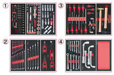 KS TOOLS 714.0173 Composition d'outils 4 tiroirs pour servante, 173 pièces