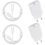 30W Chargeur USB C Rapide for iPhone 14/14/Pro/14 Pro Max/14 Plus/13 12 11 SE XR X XS 8, 2 Pack USBC Charger Prise Secteur Type C Alimentation Adaptateur et 2M Cable