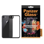 iPhone SE (2022 / 2020) / 8 / 7 / 6 / 6s PanzerGlass ClearCase Deksel m. Svarte Kanter