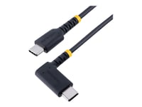 Startech.Com 1Ft (30Cm) Usb C Charging Cable Right Angle, 60W Pd 3A, Heavy Duty Fast Charge Usb-C Cable, Usb 2.0 Type-C, Durable And Rugged Aramid Fiber, S20/Ipad/Pixel - High Quality Usb Charging Cord (R2ccr-30C-Usb-Cable) - Usb-Kabel - 24 Pin Usb-