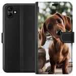 Samsung Galaxy A05 Svart Plånboksfodral Ung Hund
