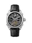 Ingersoll 1892 The Varsity Automatic Mens Watch With Grey Skeleton Dial And Black Leather Strap - I15402
