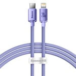 Baseus USB-C till Lightning kabel 20W PD, 1.2m - Lila