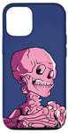 Coque pour iPhone 15 Van Gogh Line Art, Tête de squelette