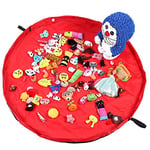 known New Portable Fast Storage Bag Children's Toy Game Lego Toy Beam Pocket Large Practical Waterproof Portable Storage Bag 50cm Red