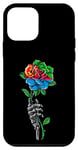 Coque pour iPhone 12 mini Rose érythréenne avec squelette et racines du drapeau érythréen