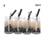 4pcs Miniature Food Mini Resin Milk Simulation Drinks Bottle 8