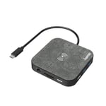 Hama Hub USB C 12 Ports (Adaptateur multiport et Chargeur sans Fil, 1 Port HDMI 4K Ultra HD, 1 Ethernet, 4 Ports USB-A, Adaptateur USB-C avec Fonction de Charge Rapide, PD), Station d'accueil pour