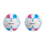 Amazon Basics Ballon de volley pour loisirs - Taille 5, bleu, blanc et rose