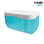 Tissue Box Shelf Toilet Paper Holder Storage Rack Blue Large