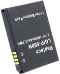 Batteri til SBPL0098001 for LG, 3.6(3.7V), 1000 mAh