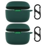 2x Earbuds Case Silicone Protective Charging Case Dark Green for JBL 230 NC TWS
