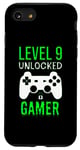 iPhone SE (2020) / 7 / 8 Gamer 9th Birthday Funny - Level 9 Unlocked Gamer Case