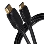 Maplin Mini HDMI to HDMI Cable 1M, 4K 30Hz Ultra HD High Speed, ARC, HDR, 3D, Ethernet, Connect Camera, DSLR, Tablet, Laptop to your TV, Monitor and Projector