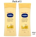 2 X Vaseline Intensive Care Essential Healing Body Lotion 400ml