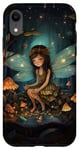 Coque pour iPhone XR Woodland Fairy Glow Champignon lumineux Art