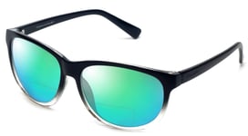 Coyote BP-18 Polarized Bi-Focal Sunglasses 41 LENS OPTIONS Black Clear Fade 52mm