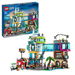 LEGO City City Centre Set, Model Building Kit with Reconfigurable Modular Rooms including Toy Shops, Barber, Vlogger Studio, Hotel and Rooftop Disco with 14 Minifigures 60380