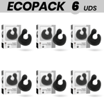 ECOPACK 6 UNITS - BLACKSILVER DUCKYMANIA RECHARGEABLE SILICONE STIMULATING DUCK THIMBLE