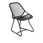 Fermob - Sixties Chair, Liquorice - Svart - Matstolar utomhus - Metall/Syntetiskt
