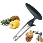 Corer and Slicer ， Stainless Steel Apple or Pear Core Remover Tool for Home & Kitchen with Sharp Serrated Blade (Black)