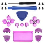 24PCS Full Set Buttons Repair Kit for PS4 Pro 040 Controller with Tools ABS Pink