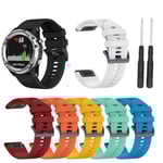 Ersättningsrem för Garmin Fenix 5s Plus 6s Pro, Silikon 20 mm Smartwatch Armband svart- Perfet black 16.5*6*1