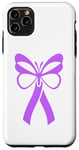 Coque pour iPhone 11 Pro Max Ruban violet sensibilisation a la maladie d'Alzheimer