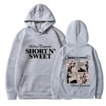 Sabrina And Carpenter Merch Hoodies Tryckt Sweatshirt Lös Tröja Casual Långärmad För Män Kvinnor Grey M
