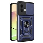 SKALO Motorola Moto G84 5G Armor Hybrid Magnetring Kameraslider - Mörkblå Mörkblå