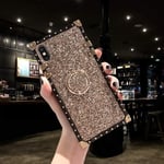 Phone Case IBHT Glitter Diamond Phone Case For IPhone X 11 Pro 8 7 6 XS MAX XR SE 2020 Cover Shockproof Flash Diamond Back Case 1 (Color : Gold, Size : For i11 Pro Max)
