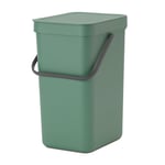 Brabantia Sort & Go - Kitchen Waste/Recycling Bin - 12 L - Fir Green