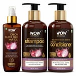 WOW Skin Science Onion Oil Ultimate Hair Care Kit Shampoo + Conditioner +Oil