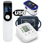 Bras Numérique Médical Bp Tensiomètre Tensiomètre Tonomètre Sphygmomanomètre Automatique Fréquence Cardiaque Pouls Oxymètre-Mode 1